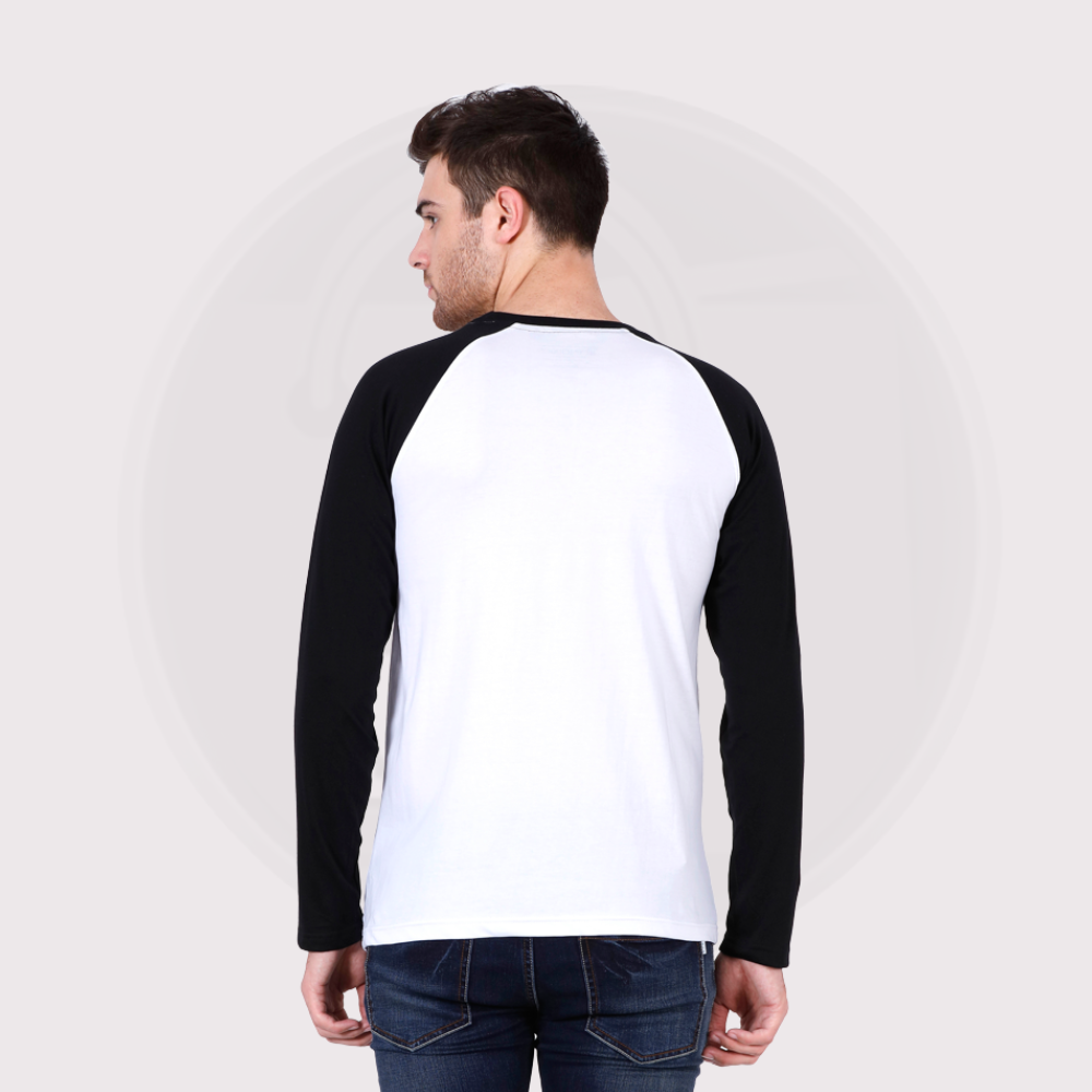 Male Raglan Full Sleeve Black Charcoal Melange