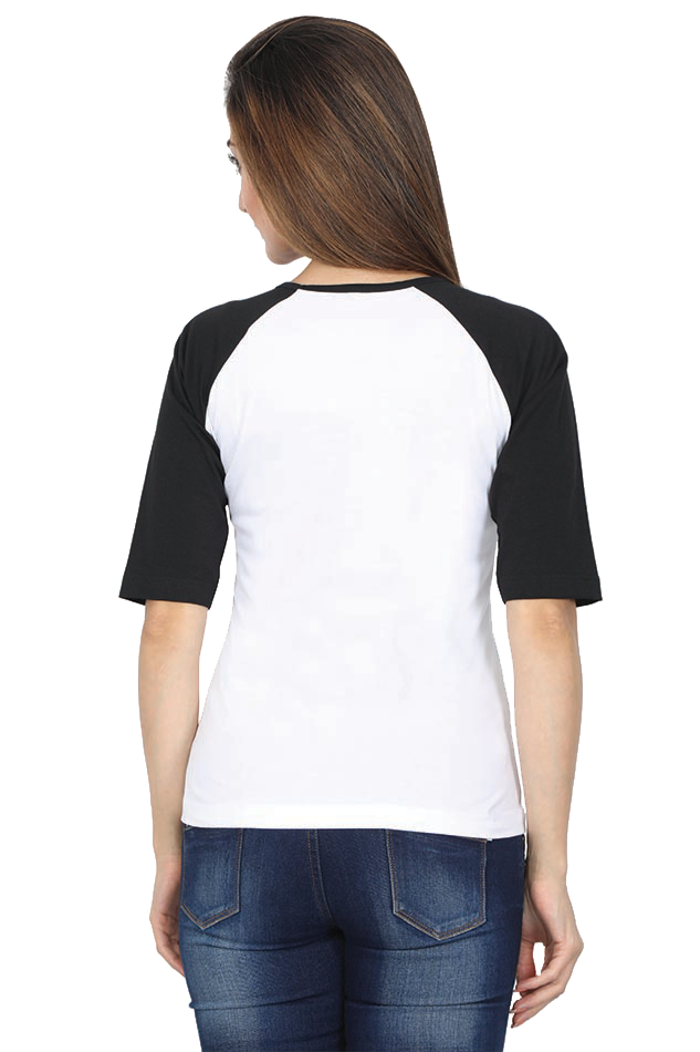 Female Raglan Full Sleeve Black Charcoal Melange