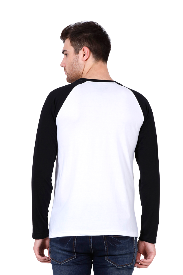 Male Raglan Full Sleeve Black Charcoal Melange