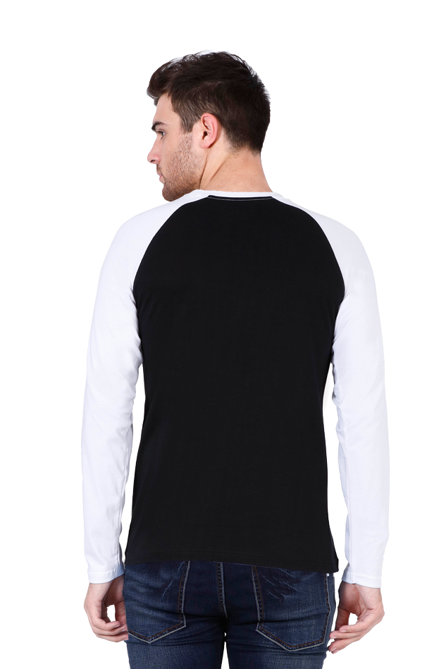 Male Raglan Full Sleeve Black Charcoal Melange