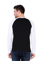 Male Raglan Full Sleeve Black Charcoal Melange