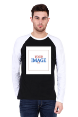 Male Raglan Full Sleeve Black Charcoal Melange