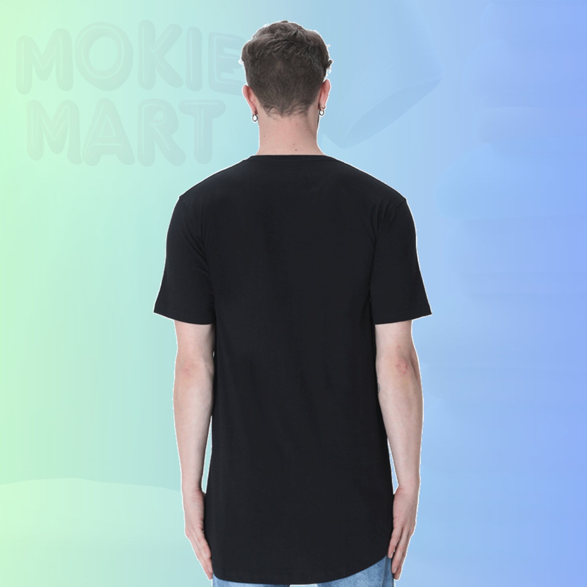 Male Longline Curved Tshirt