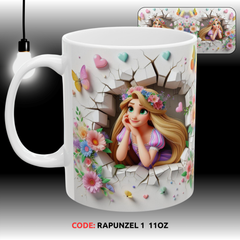 Unisex White Coffee Mug White 11 OZ - Rapunzel 1  11oz