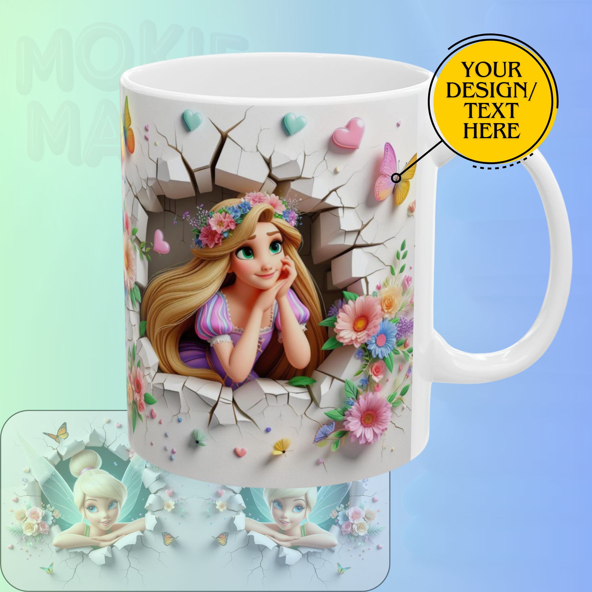 Unisex White Coffee Mug White 11 OZ - Rapunzel 1  11oz